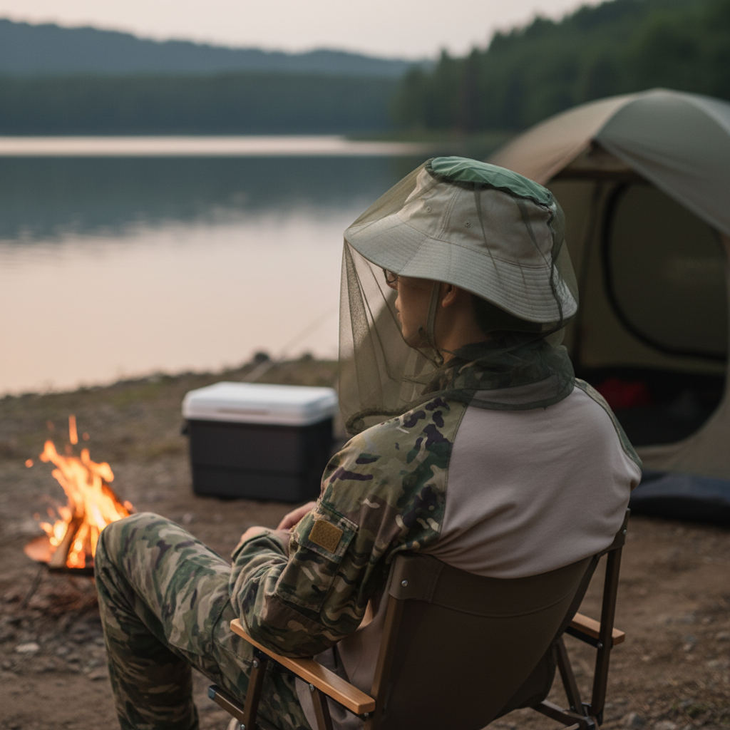 Anti-Mosquito Head Net - lakeside camping